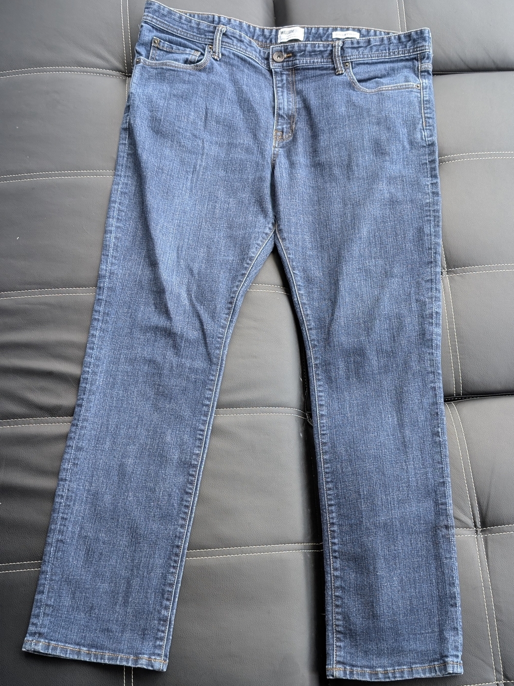 William Rast Men's Slim Straight Jeans in Blue Wash